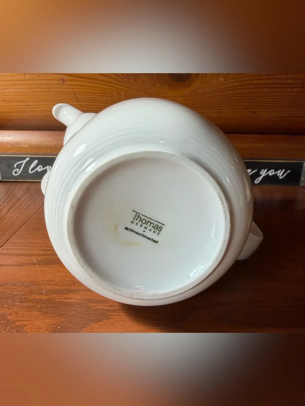 FLORIDA by Thomas Coffee Tea Pot Rosenthal made in Germany white w/ pink trim